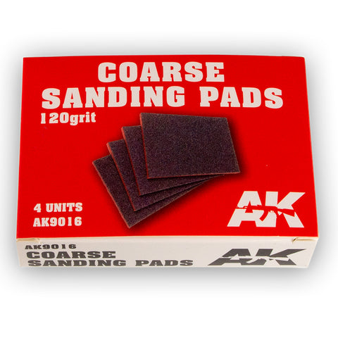 AK Interactive Coarse Sanding Pads 120 grit. 4 units 9016