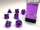 Chessex Translucent Purple/White (Polyhedral 7-Die Set) CHX23077