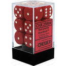 Chessex Opaque 12d6 Red/White 16mm