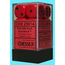 Chessex Opaque 12d6 Red/Black 16mm