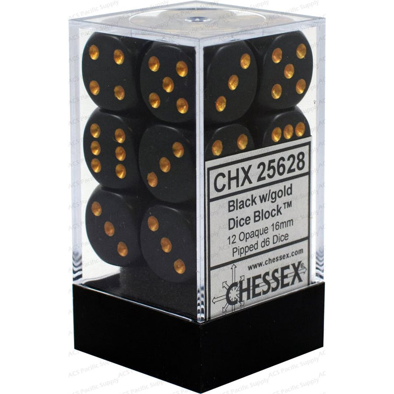 OPAQUE 12D6 BLACK/GOLD 16MM