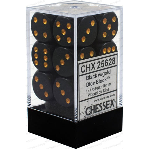OPAQUE 12D6 BLACK/GOLD 16MM