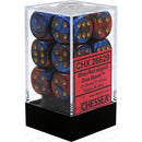 Chessex Gemini 12d6 Blue-Red/Gold 16mm