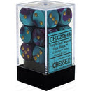 Chessex Gemini 12d6 Purple-Teal/Gold 16mm
