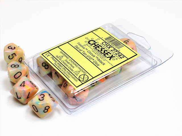 Chessex Festive Cirus/Black (10 D10) CHX27242