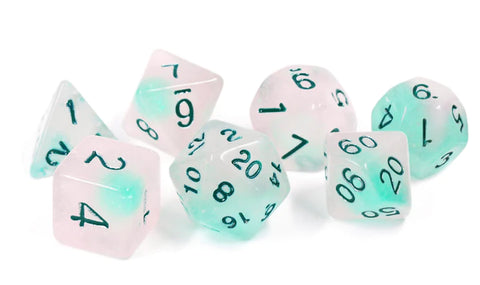 Sirius Dice Glow-In-The-Dark Frosted Glowworm (Polyhedral 7-Die Set)