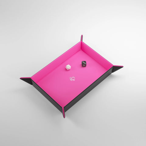 Gamegenic Rectangular Pink and Black Dice Tray