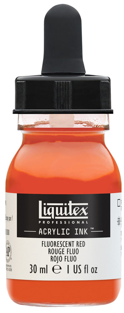 Liquitex Acrylic Ink 30ml Jar, Fluorescent Red