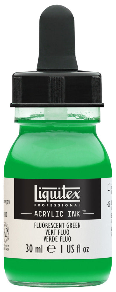 Liquitex Acrylic Ink 30ml Jar, Fluorescent Green