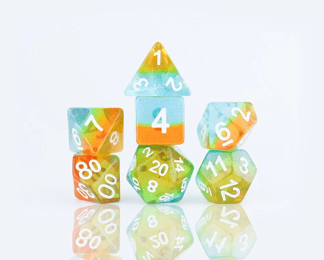 Sirius Dice Celestial Ocean Dusk Dice Set (Polyhedral 7-Die Set)