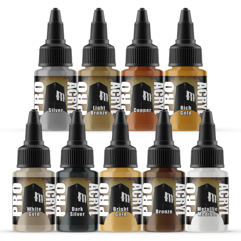 Pro Acryl Metallic Paint Set