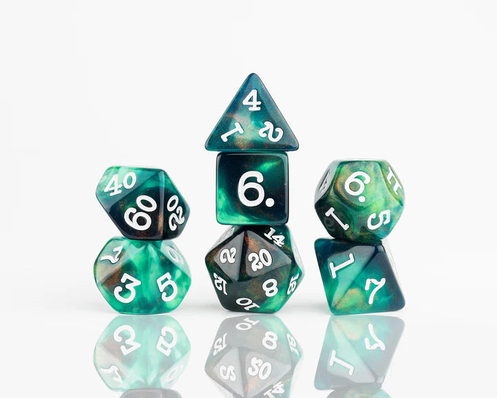 Sirius Dice Opal Glaze Seamoss (Polyhedral 7-Die Set)