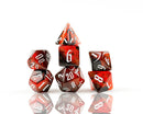 Sirius Dice Nebula Cherry Red with Black (Polyhedral 7-Die Set)