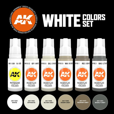 AK Interactive 3G White Colors Set 11609
