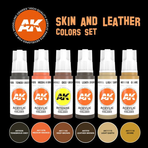 AK Interactive 3G Skin and Leather Colors Set 11613