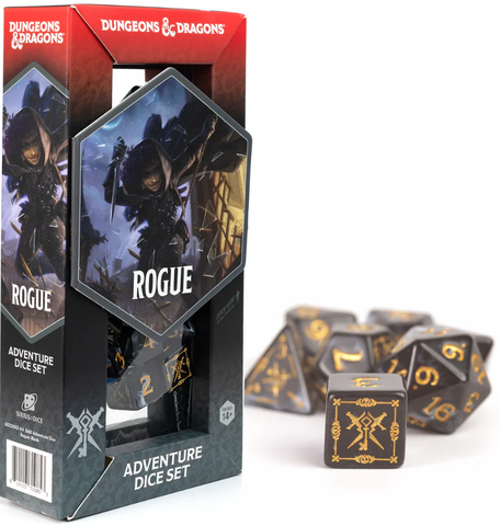Sirius Dice DnD Adventure Black Rogue (Polyhedral Dice Set)