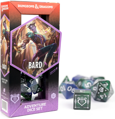 Sirius Dice DnD Adventure Blue Bard (Polyhedral Dice Set)