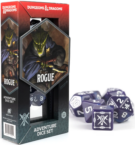 Sirius Dice DnD Adventure Purple Rogue (Polyhedral Dice Set)