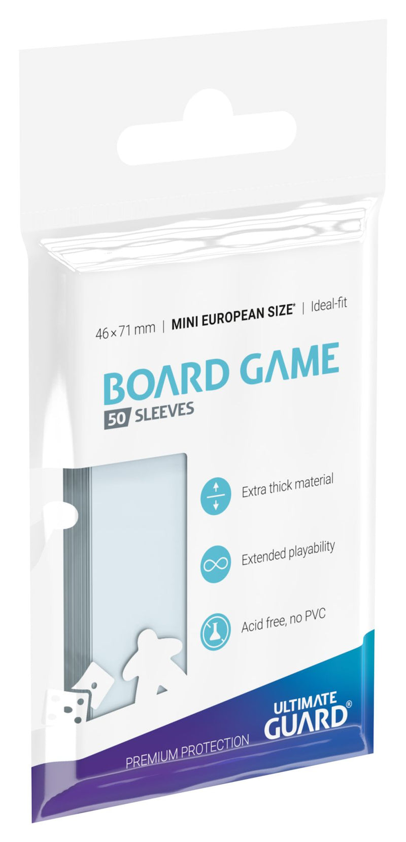 Ultimate Guard Sleeves Premium Board Games - Mini Euro (50 Count)