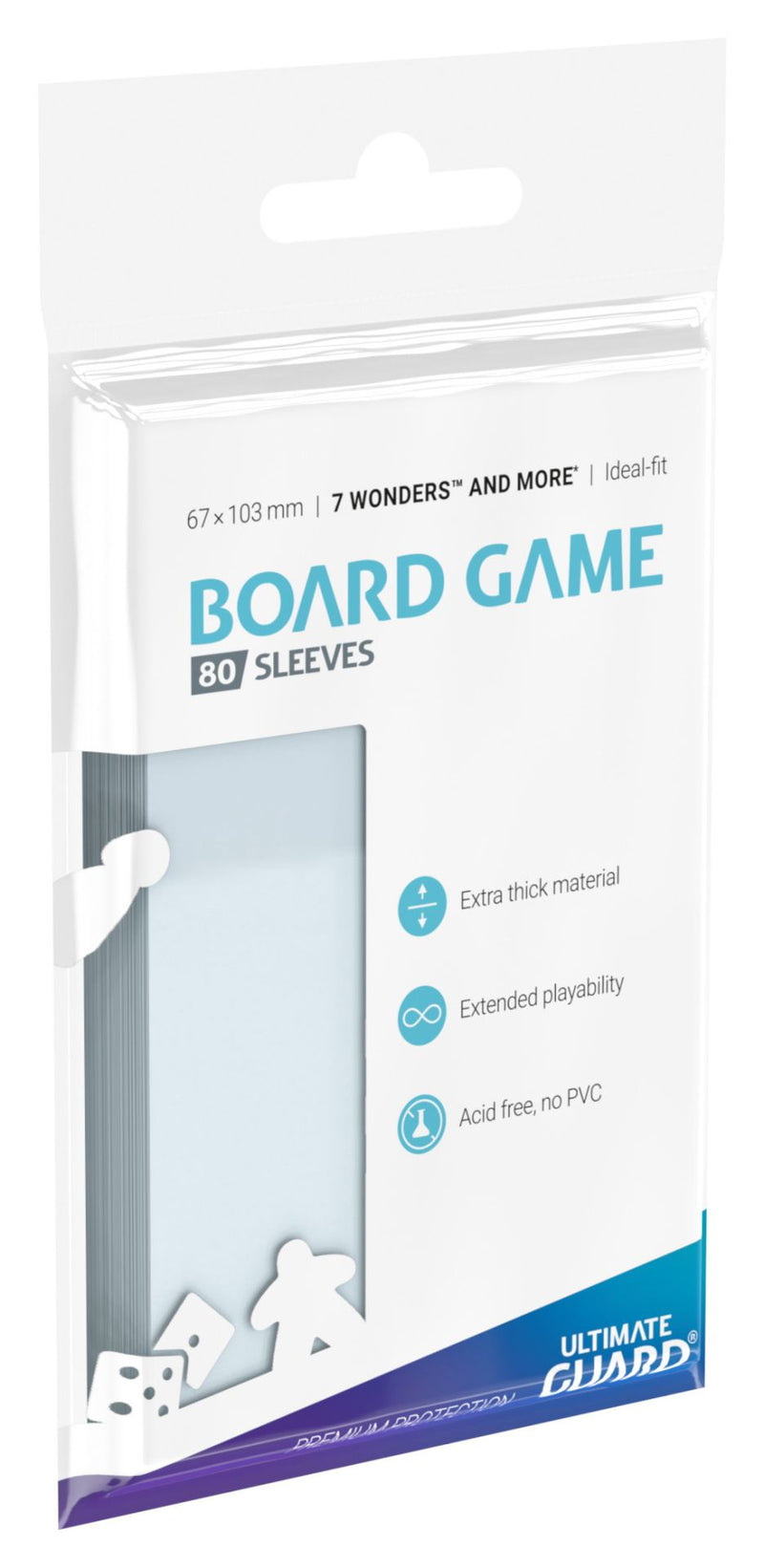 Ultimate Guard Sleeves Premium Board Games - 7 Wonders (80 Count)