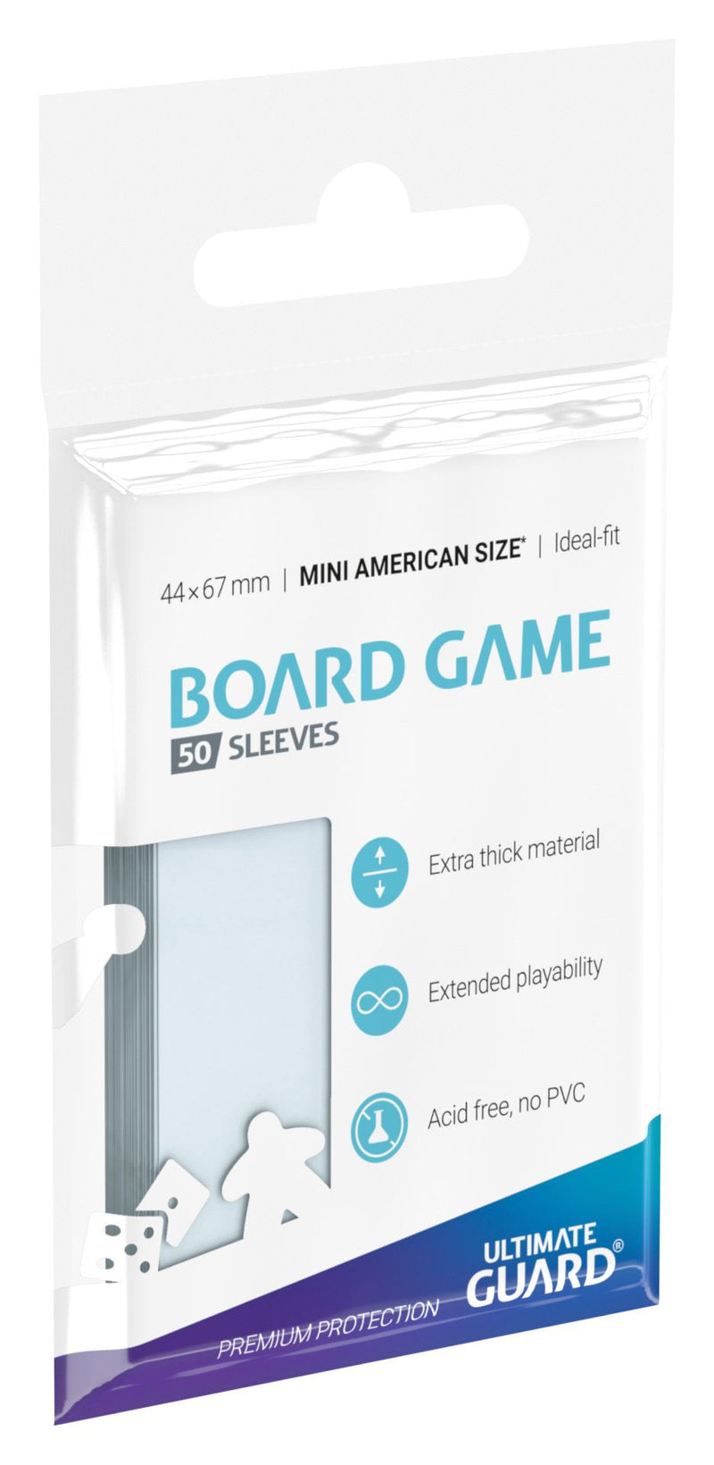 Ultimate Guard Sleeves Premium Board Games - Mini American (50 Count)