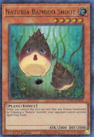 Naturia Bamboo Shoot (Duel Terminal) [HAC1-EN111] Parallel Rare | Yugioh  Single