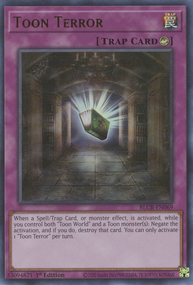 Toon Terror [BLCR-EN069] Ultra Rare | Yugioh Single
