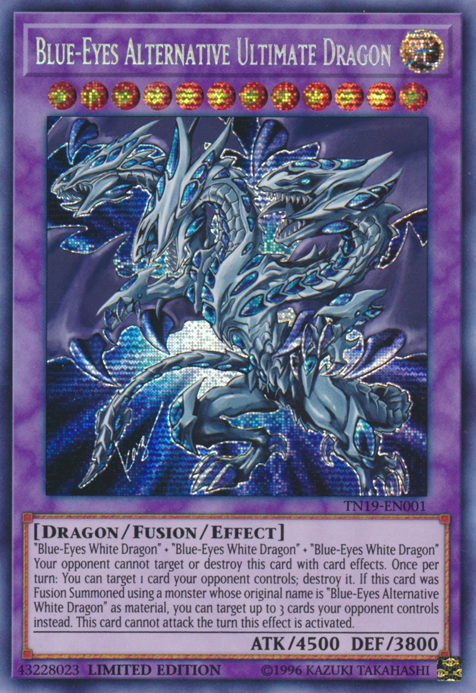 Blue-Eyes Alternative Ultimate Dragon [TN19-EN001] Prismatic Secret Rare |  Yugioh Single