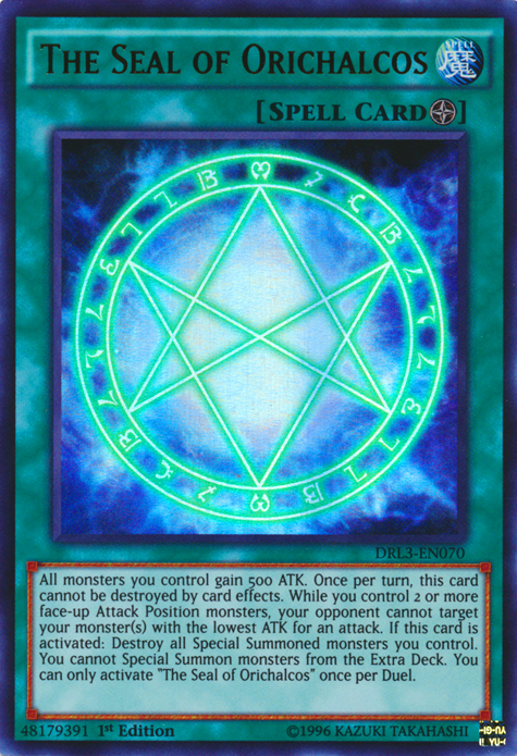 The Seal of Orichalcos [DRL3-EN070] Ultra Rare | Yugioh Single