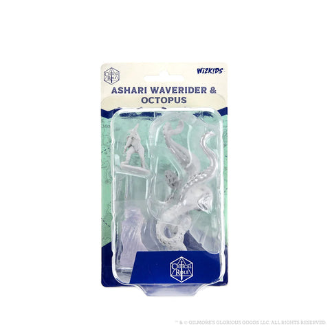 Ashari Waverider and Octopus D&D Unpainted Minis WV2 (Critical Role)