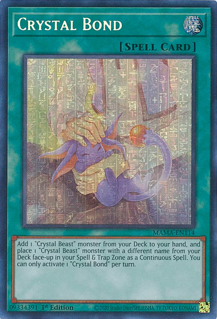 Crystal Bond [MAMA-EN114] Ultra Pharaoh's Rare | Yugioh Single | Obsidian  Games