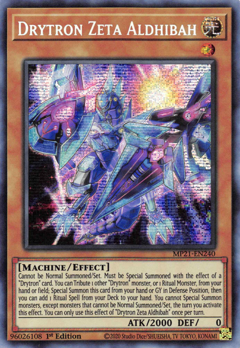 Drytron Zeta Aldhibah [MP21-EN240] Prismatic Secret Rare | Yugioh Single
