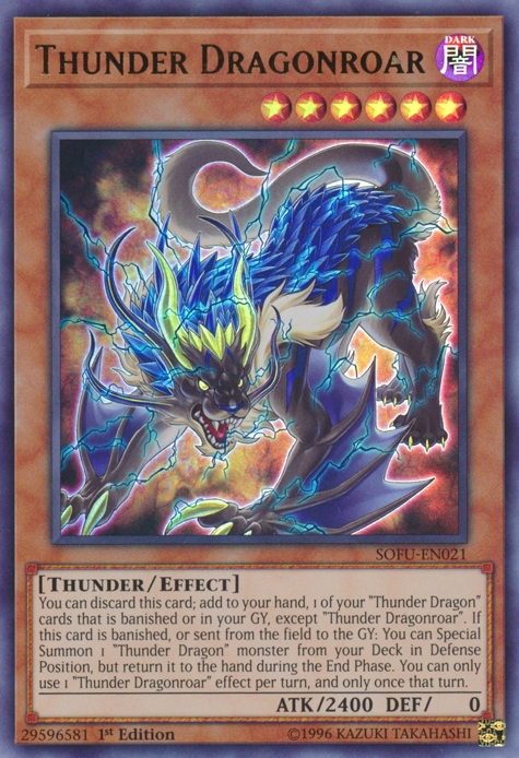 thunder yugioh cards Thunder Dragonroar [SOFU-EN021] Ultra Rare | Yugioh Single