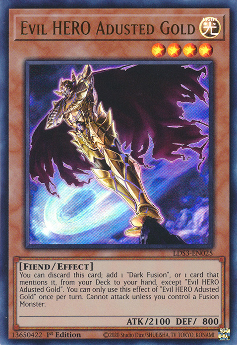 Evil HERO Adusted Gold [LDS3-EN025] Ultra Rare | Yugioh Single