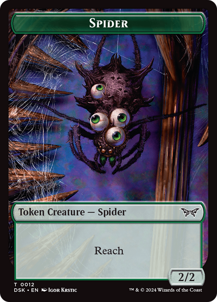 Toy // Spider Double-Sided Token [Duskmourn: House of Horror Tokens] | MTG  Single