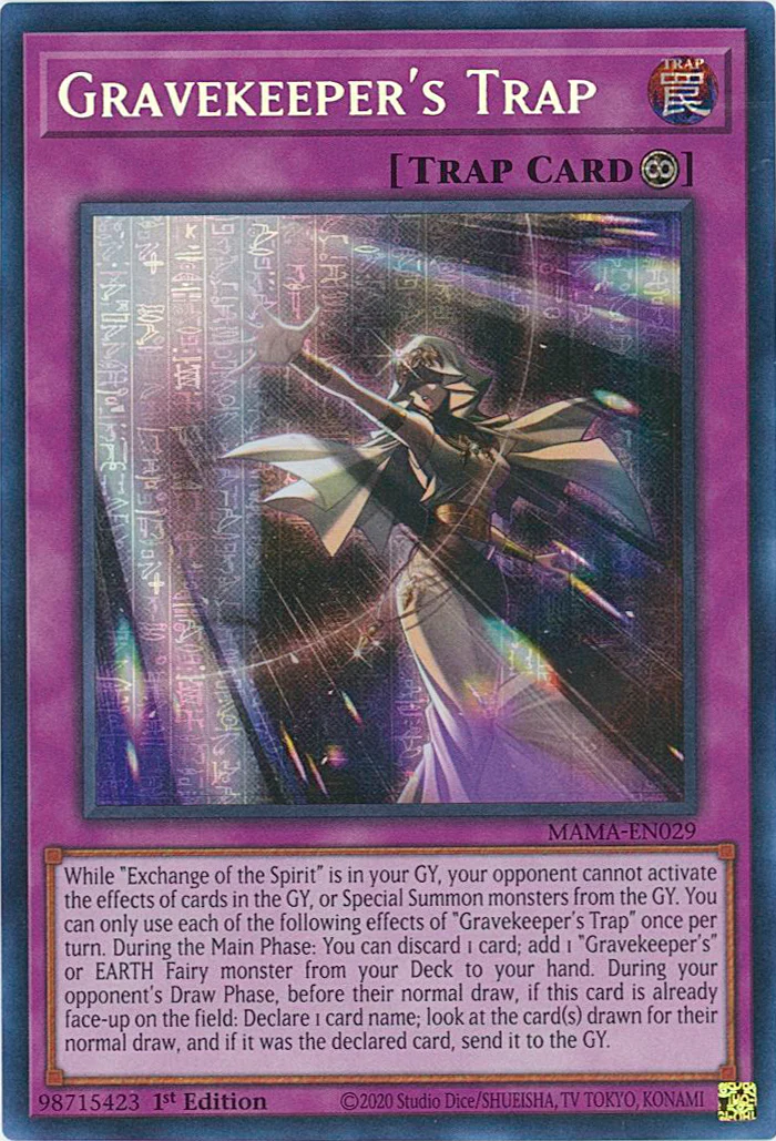 Gravekeeper's Trap [MAMA-EN029] Ultra Pharaoh's Rare | Yugioh Single |  Obsidian Games