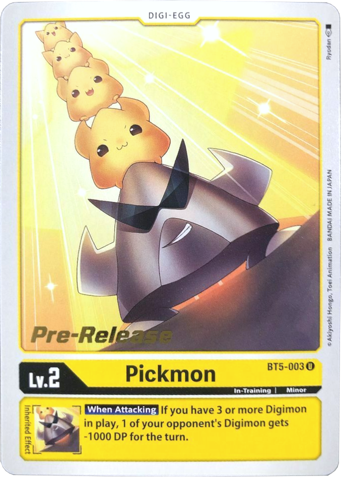 Pickmon [BT5-003] [Battle of Omni Pre-Release Promos] | Digimon Single