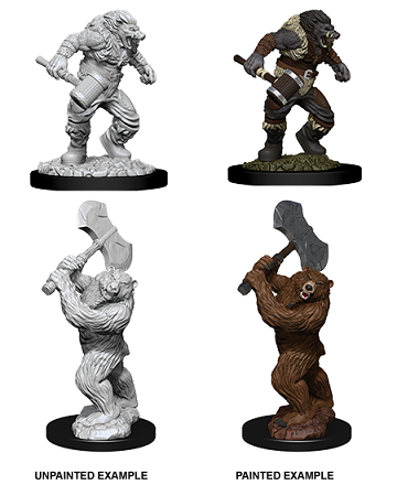 DND UNPAINTED MINIS WV9 WEREBOAR AND WEREBEAR