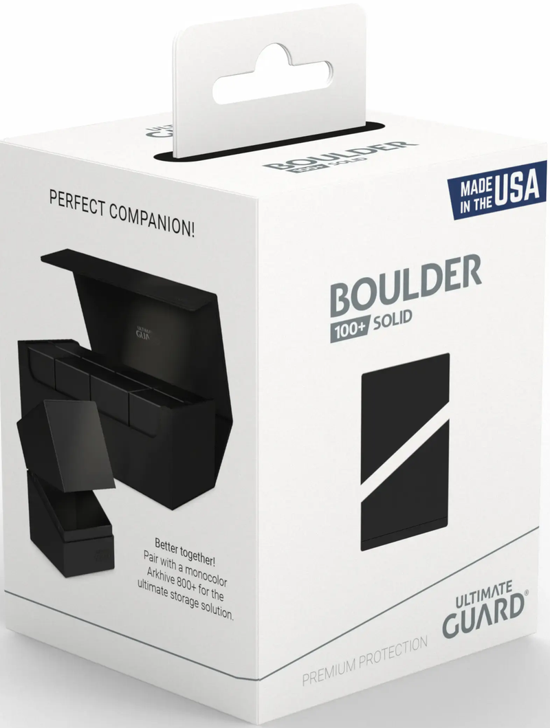 Ultimate Guard Boulder Solid Black Deck Case (100+)