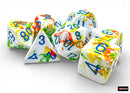 Chessex BRUSH 7-DIE SET POLYHEDRAL BREEZY/BLUE