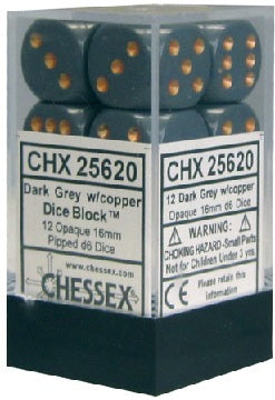 OPAQUE 12D6 DARK GREY/COPPER 16MM CHX25620