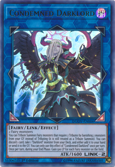 Condemned Darklord [DUOV-EN006] Ultra Rare | Yugioh Single