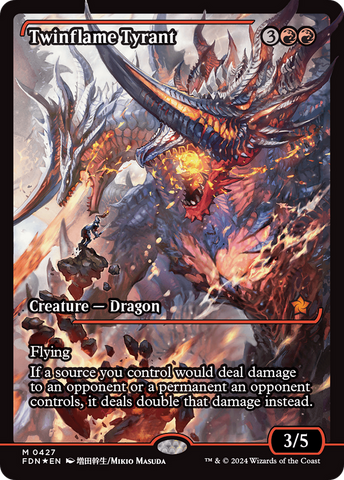 Twinflame Tyrant (Showcase) [Foundations] | MTG Single | Obsidian