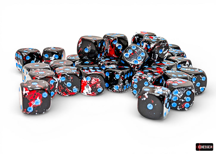 Chessex BRUSH 36D6 DARK SIDE/BLUE 12MM