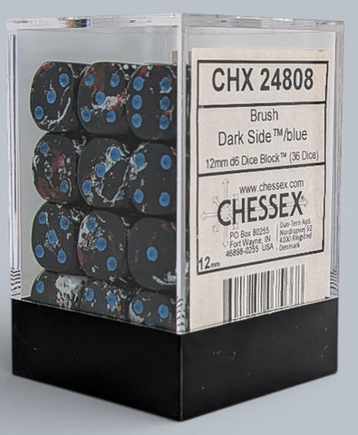 Chessex BRUSH 36D6 DARK SIDE/BLUE 12MM