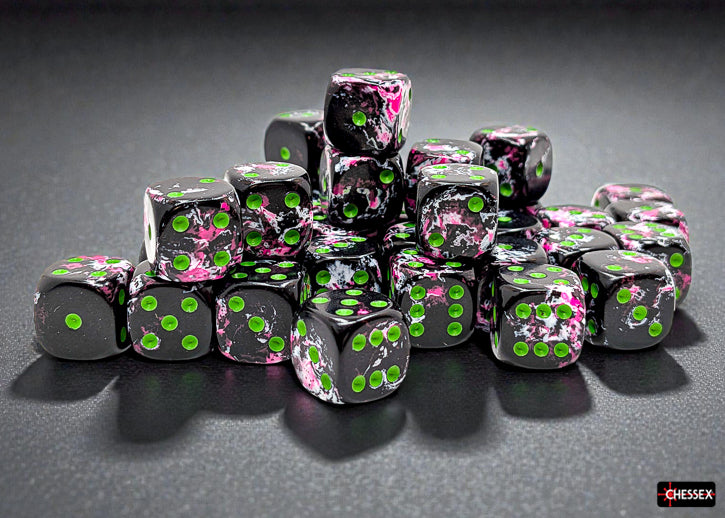Chessex BRUSH 36D6 PAINTBALL/GREEN 12MM