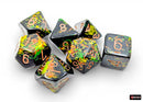 Chessex BRUSH 7-DIE SET POLYHEDRAL DEEP FOREST/GOLD