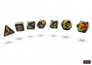 Chessex BRUSH 7-DIE SET POLYHEDRAL DEEP FOREST/GOLD