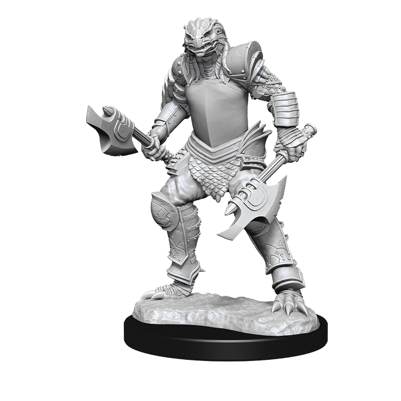 Female Dragonborn Figher D&D Unpainted Minis WV15