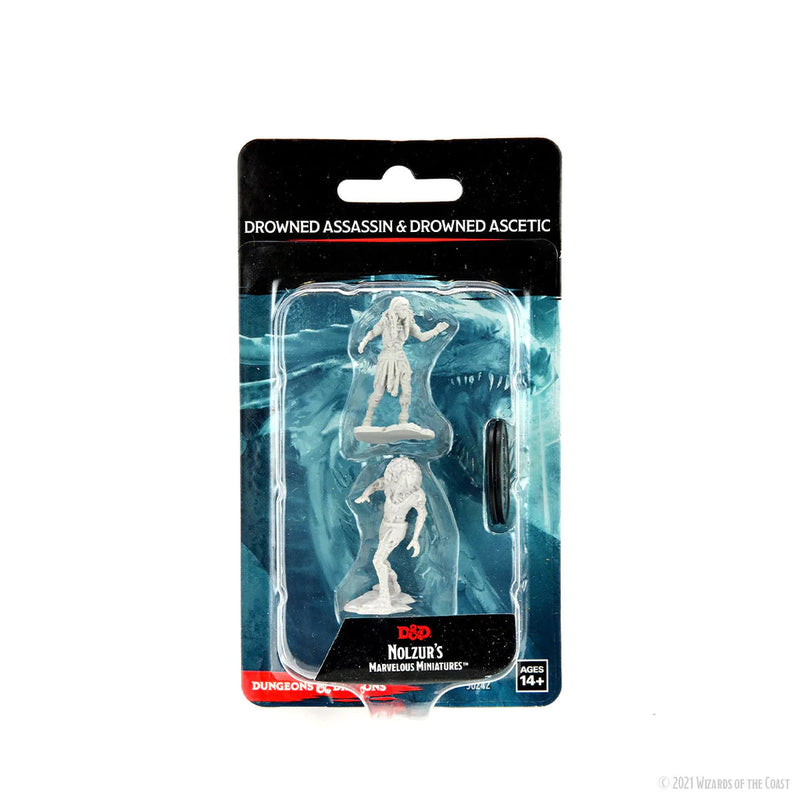 Drowned Assassin and Asetic D&D Unpainted Minis WV14